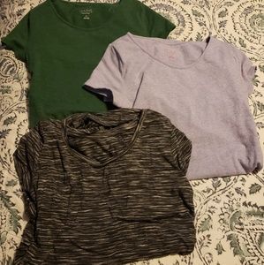 THREE Short sleeve bodycon maternity dresses